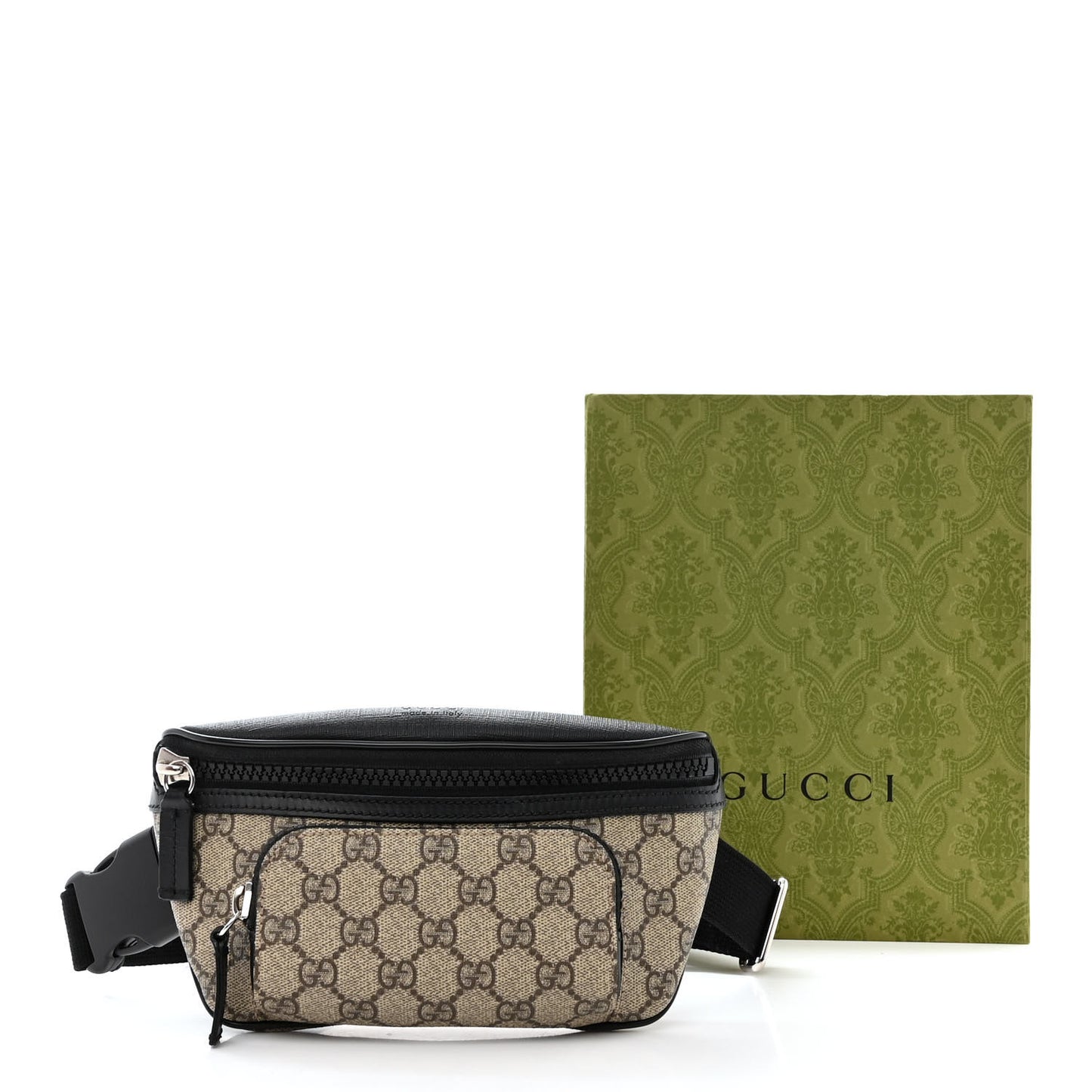 GG Supreme Monogram Belt Bag Black
