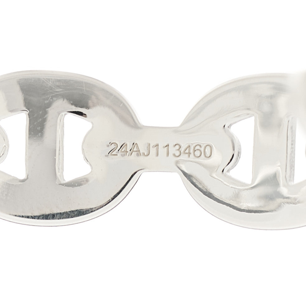 Hermes Sterling Silver MM Chaine d'Ancre Enchainee Cuff Bracelet ST 4 of 5