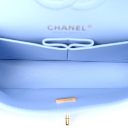 Chanel Caviar Quilted Small Double Flap Light Blue 5 of 10
