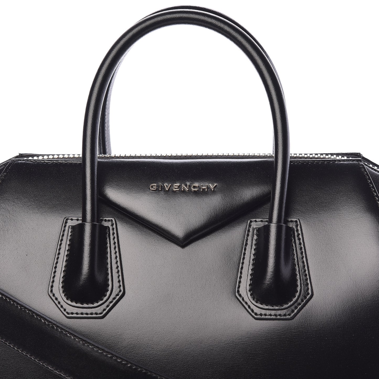 Shiny Lord Calfskin Medium Antigona Black