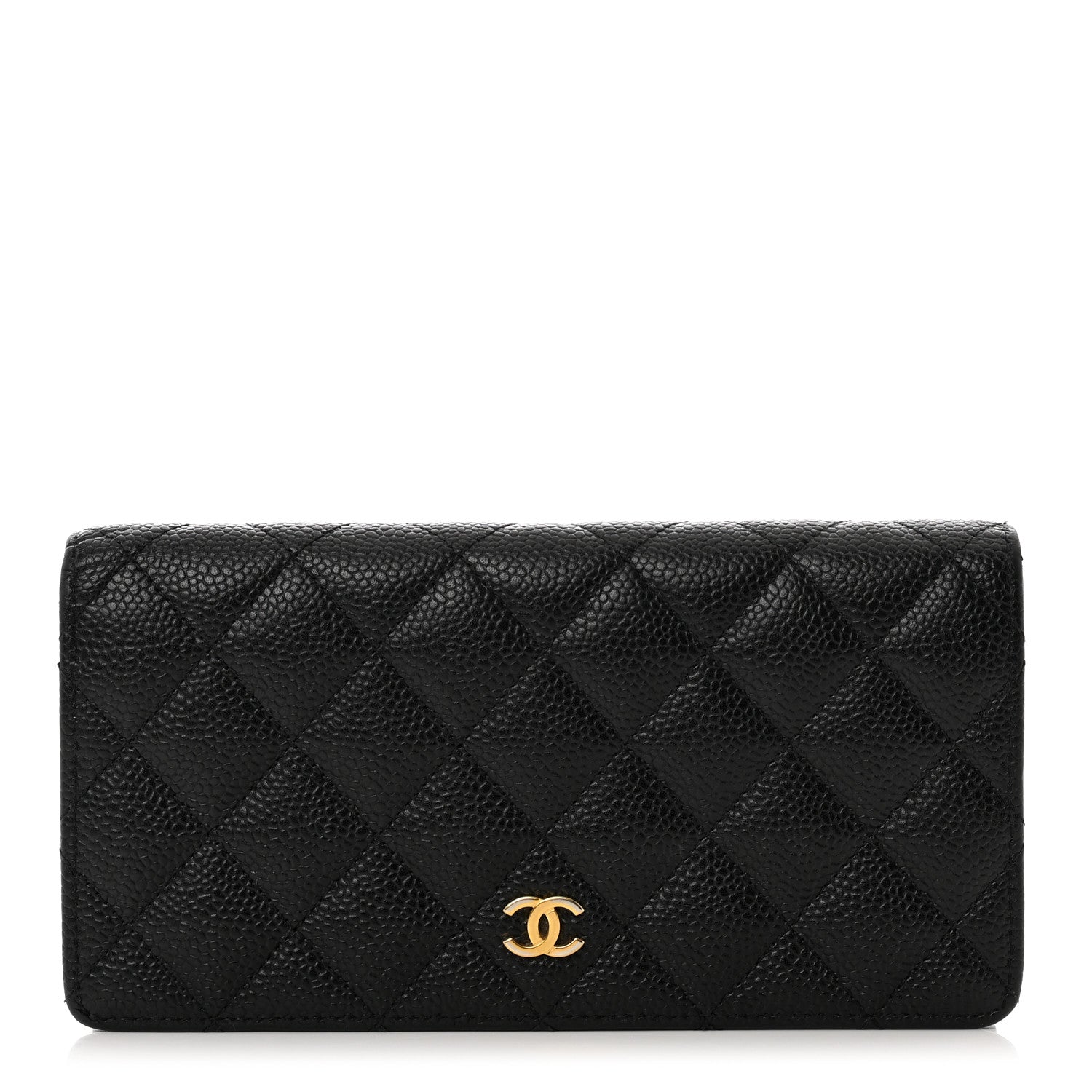 Chanel Caviar Quilted Yen Wallet Black 1 of 9