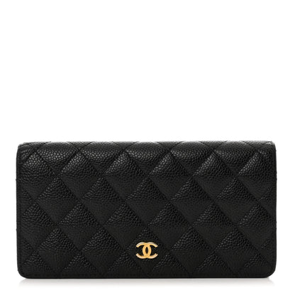 Chanel Caviar Quilted Yen Wallet Black 1 of 9