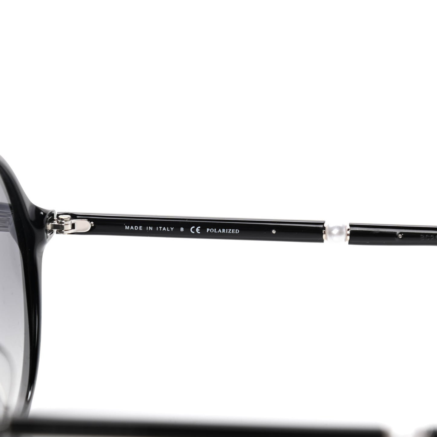 Acetate Pearl Round Sunglasses 5391 H A Black