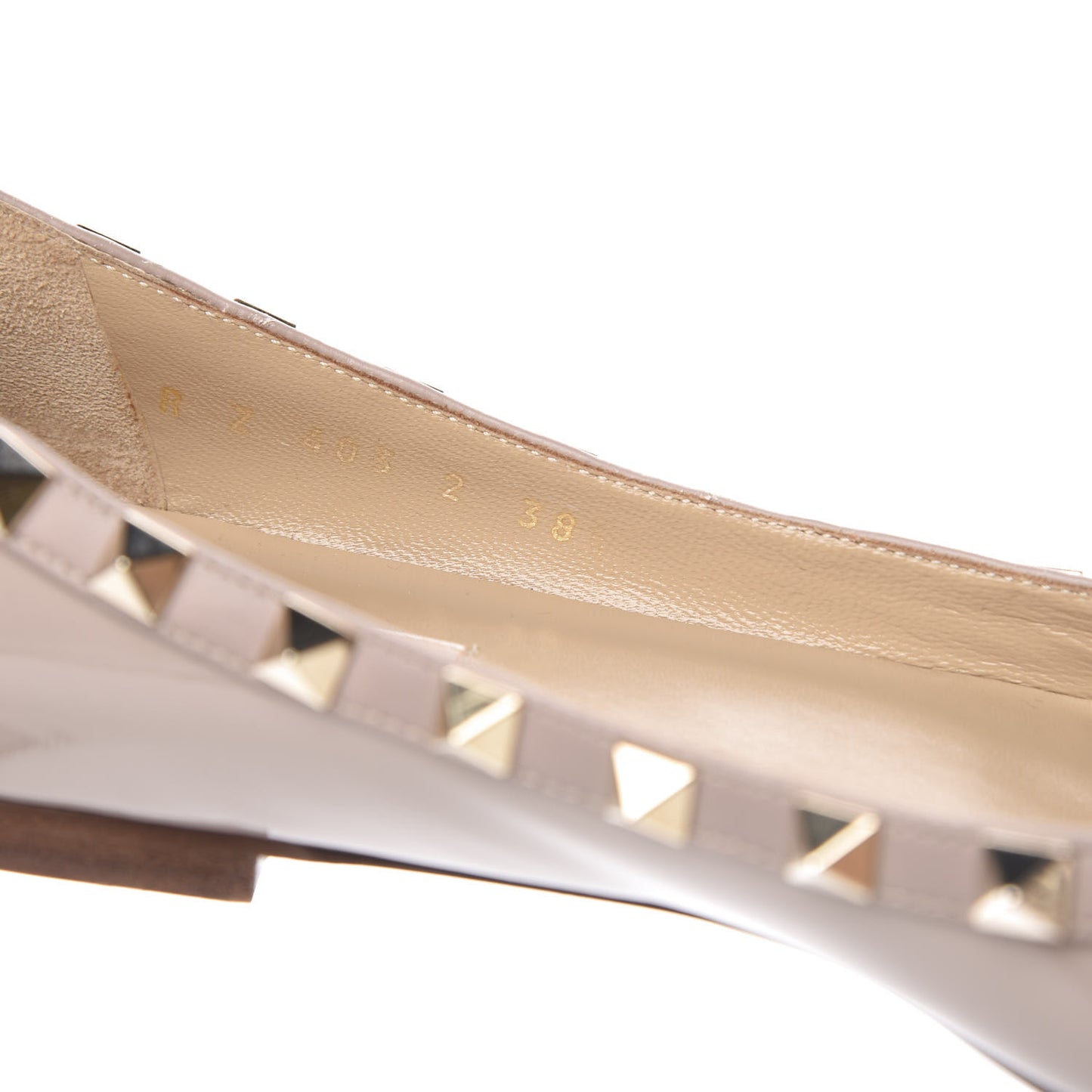 Patent Rockstud Ballerina Flats 38 Poudre