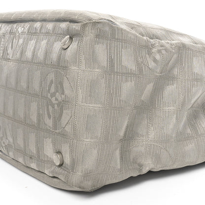 Chanel Metallic Nylon Travel Tote Silver 10 of 11