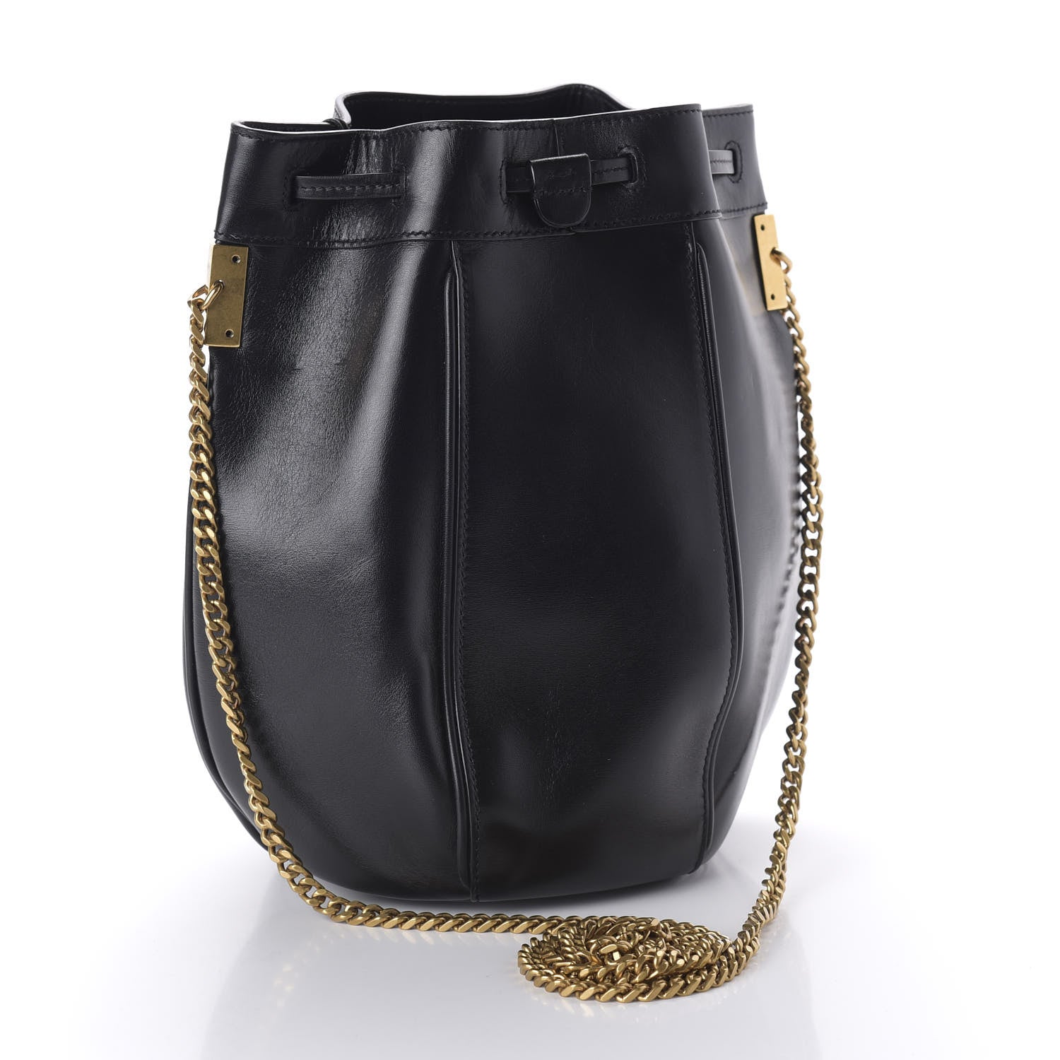 Saint Laurent Smooth Calfskin Small Talitha Bucket Bag Black 3 of 9