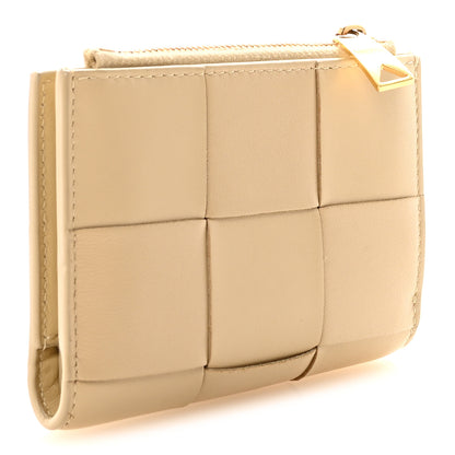 Bottega Veneta Nappa Maxi Intrecciato Small Bi-Fold Zip Wallet Porridge 3 of 6