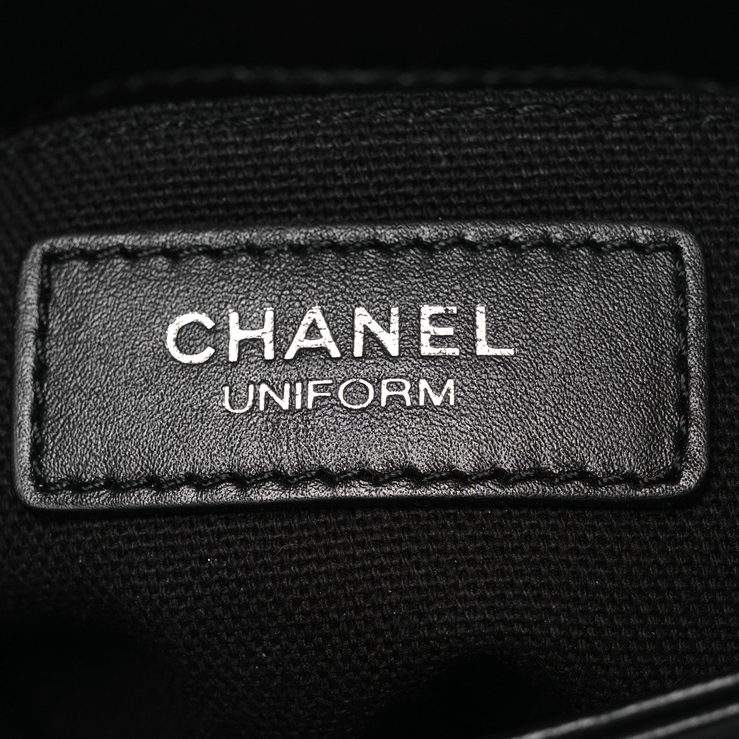 Chanel Calfskin Quilted CC Uniform Flap Belt Bag Black 7 of 13