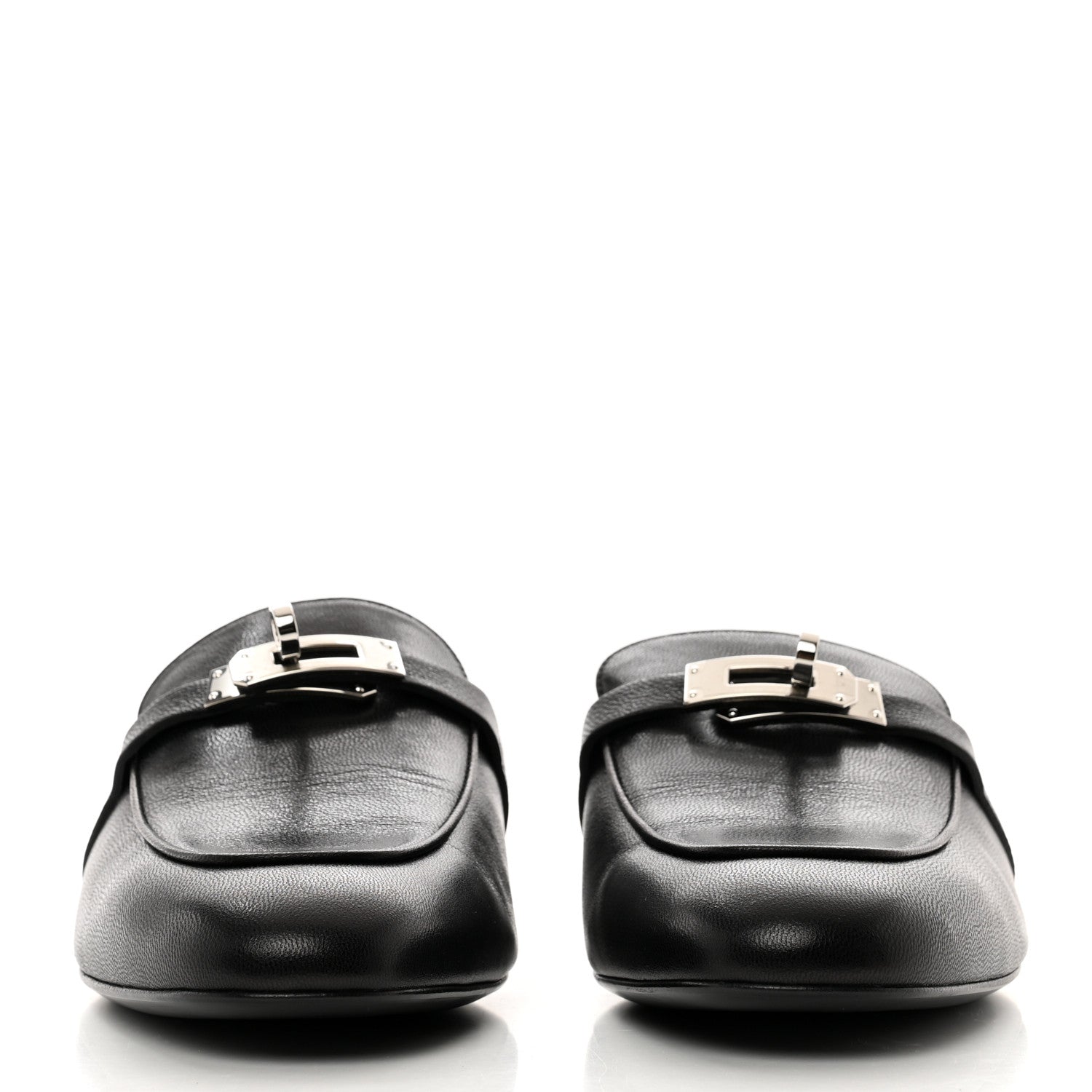 Hermes Goatskin Oz Mules 40 Black 2 of 9