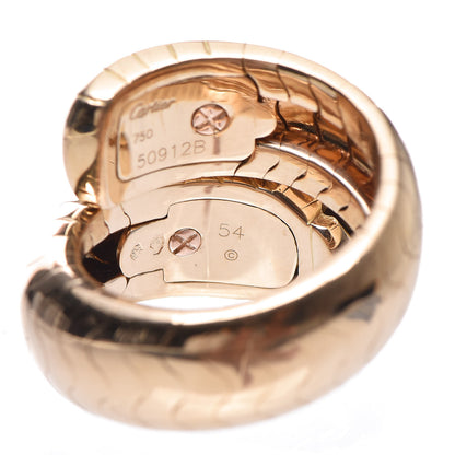 Cartier 18K Yellow Gold Tsavorite Onyx Panthère De Bypass Ring 54 6.75 5 of 6