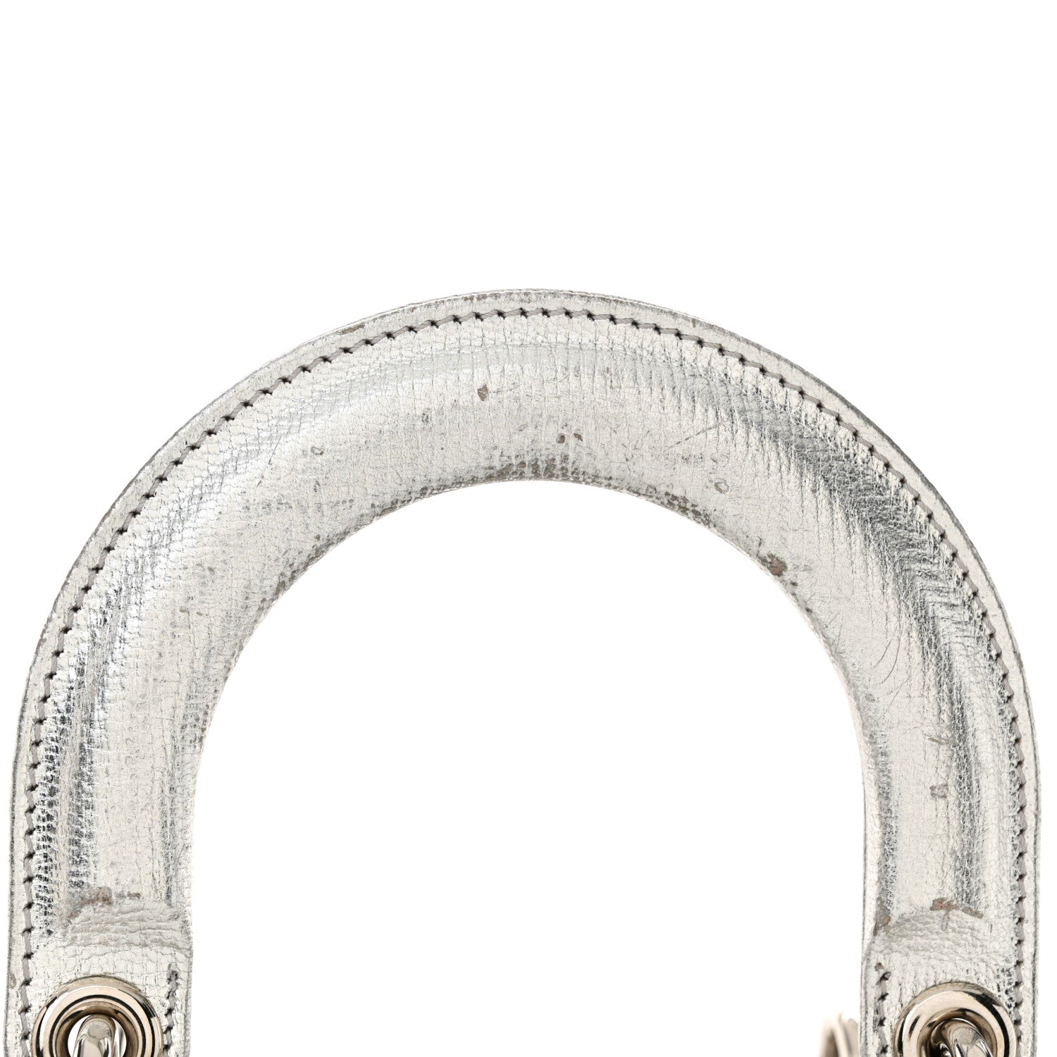 Christian Dior Metallic Grained Calfskin Cannage Small Lucky Badges My Lady Dior Silver 14 of 16