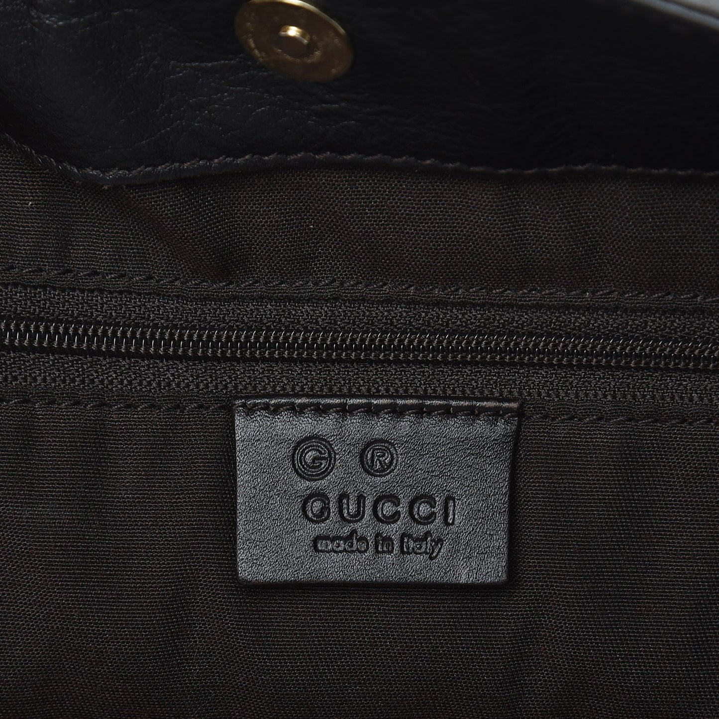 Calfskin Horsebit Embossed Medium Babouska Shopping Tote Dark Brown