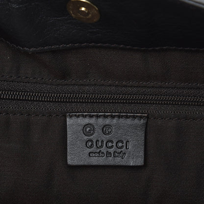 Gucci Calfskin Horsebit Embossed Medium Babouska Shopping Tote Dark Brown 6 of 14