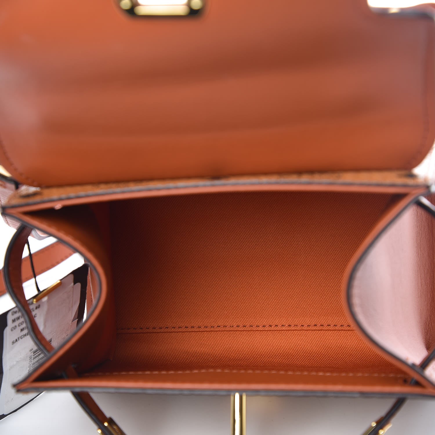 MCM Visetos X-Mini Heritage Top Handle Satchel Cognac 5 of 15
