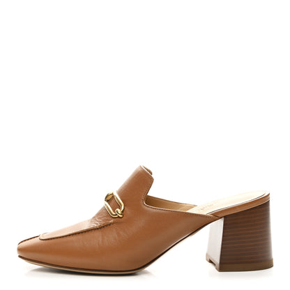 Hermes Goatskin Womens Gisele 60 Mules 38 Naturel 1 of 9