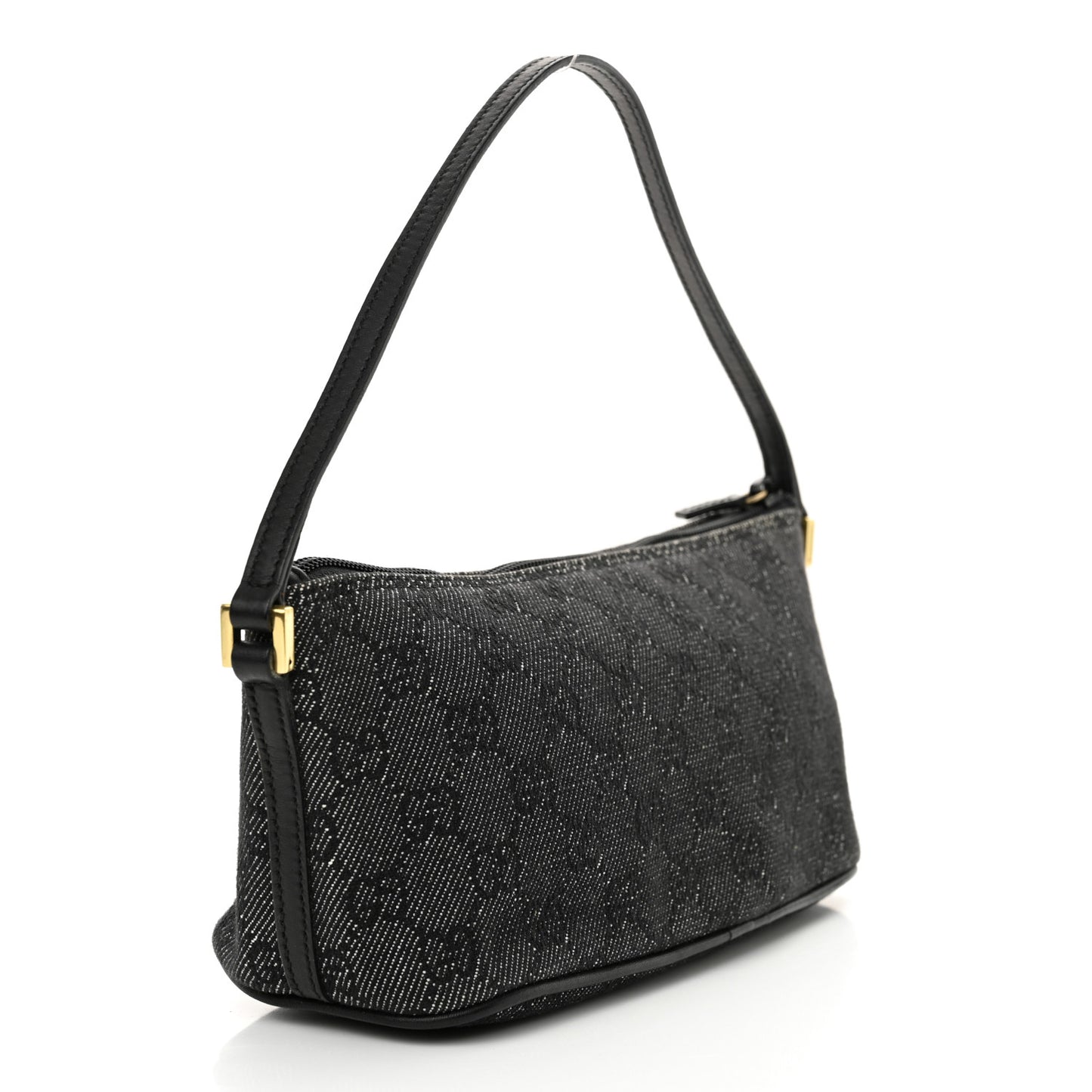 Denim Monogram Boat Pochette Black