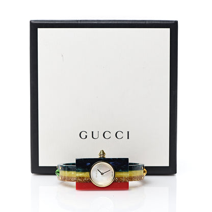 Gucci Stainless Steel Plexiglass Mother of Pearl 24mm Rainbow Quartz Watch 6 of 6