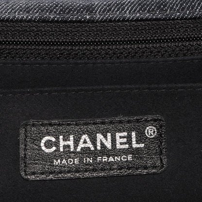 Chanel Denim Tweed Patchwork Jumbo Single Flap Multicolor 6 of 7