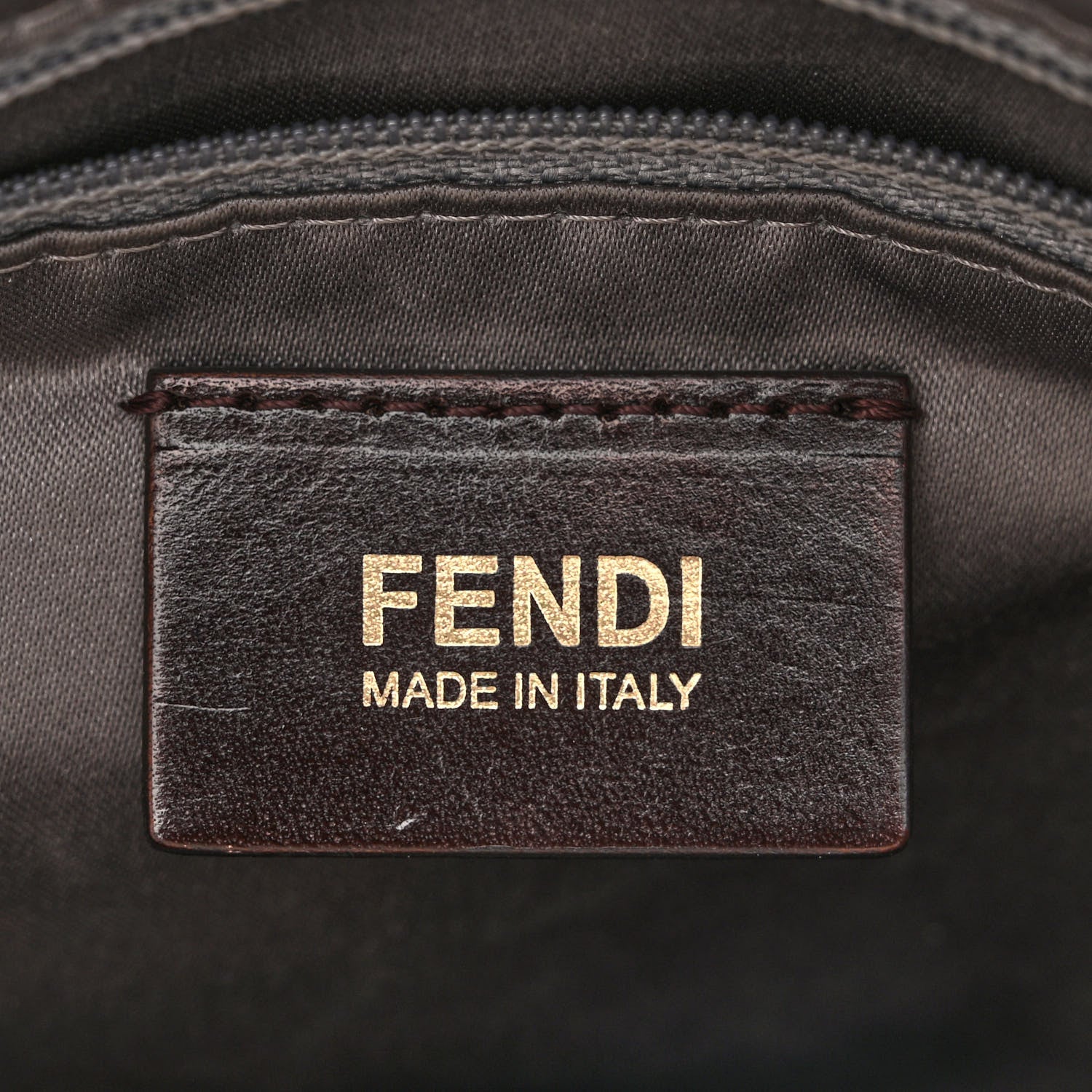 Fendi Vitello Savana Big Mama Baguette Grigio Tartaruga Natural 6 of 10