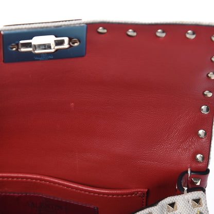 Valentino Garavani Canvas Sequin Embroidered Small Rockstud Spike Shoulder Bag Multicolor 9 of 9