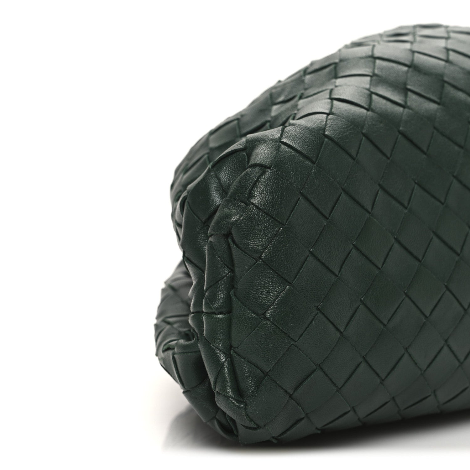 Bottega Veneta Nappa Maxi Intrecciato The Pouch Oversized Clutch Raintree 10 of 11