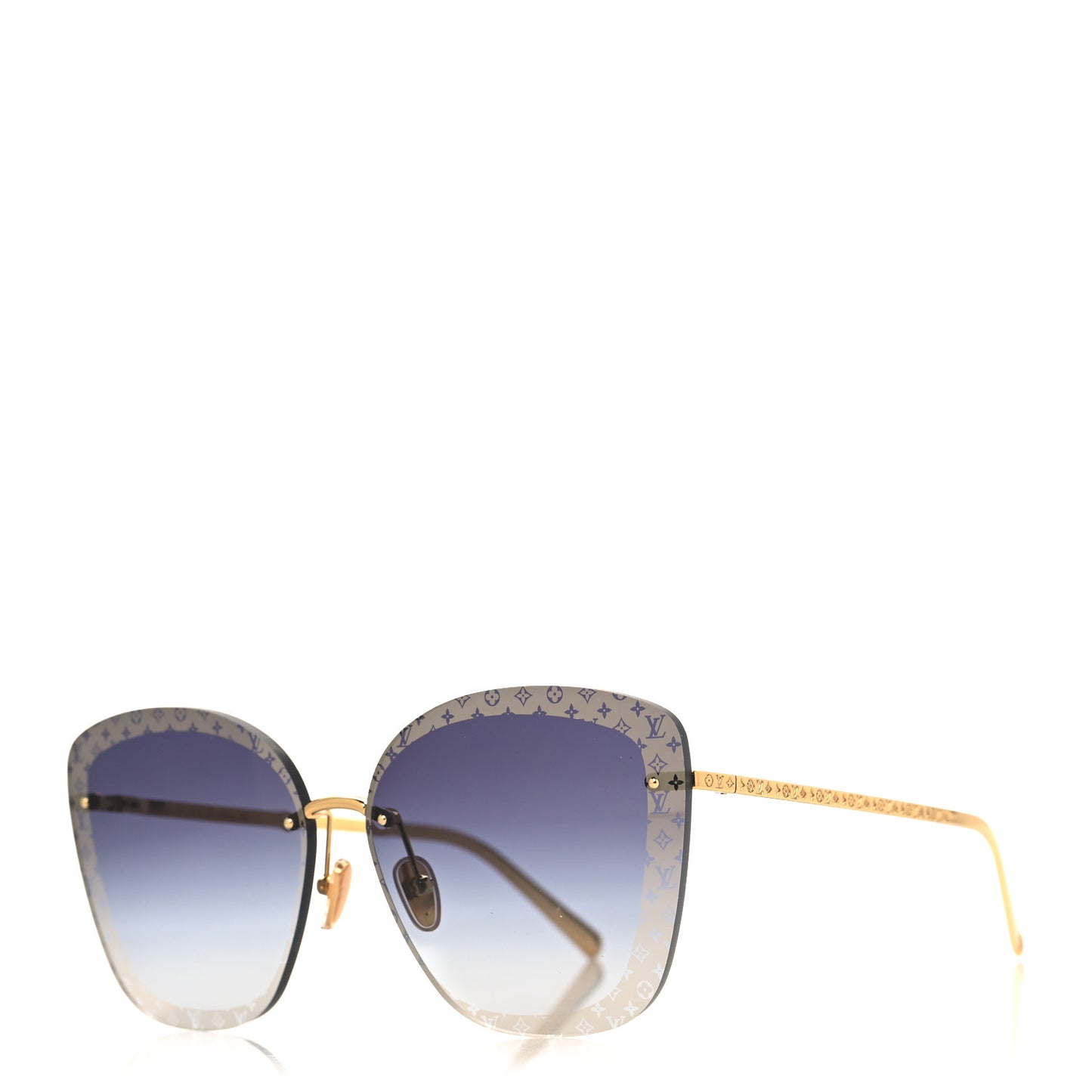Metal LV Halo Cat Eye Sunglasses Z1930U Blue