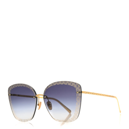 Louis Vuitton Metal LV Halo Cat Eye Sunglasses Z1930U Blue 1 of 8