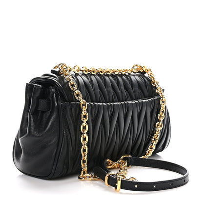Miu Miu Nappa Matelasse Shoulder Bag Black 3 of 9