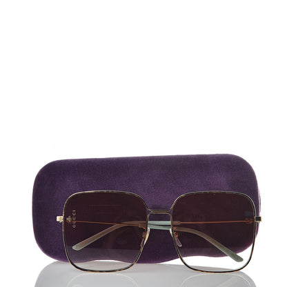 Gucci Metal Square Frame Sunglasses GG0443S Gold Pink 8 of 8