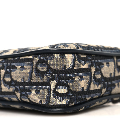 Christian Dior Oblique Bow Pouch With Chain Blue 10 of 11