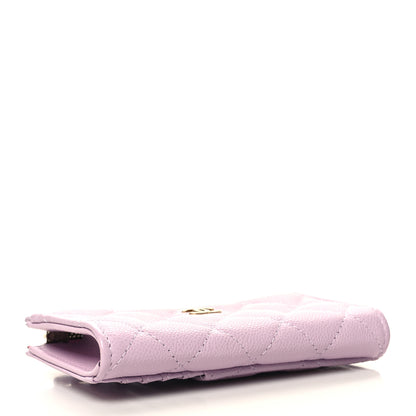Chanel Caviar Quilted CC Zip Around Card Holder Pink 5 of 9