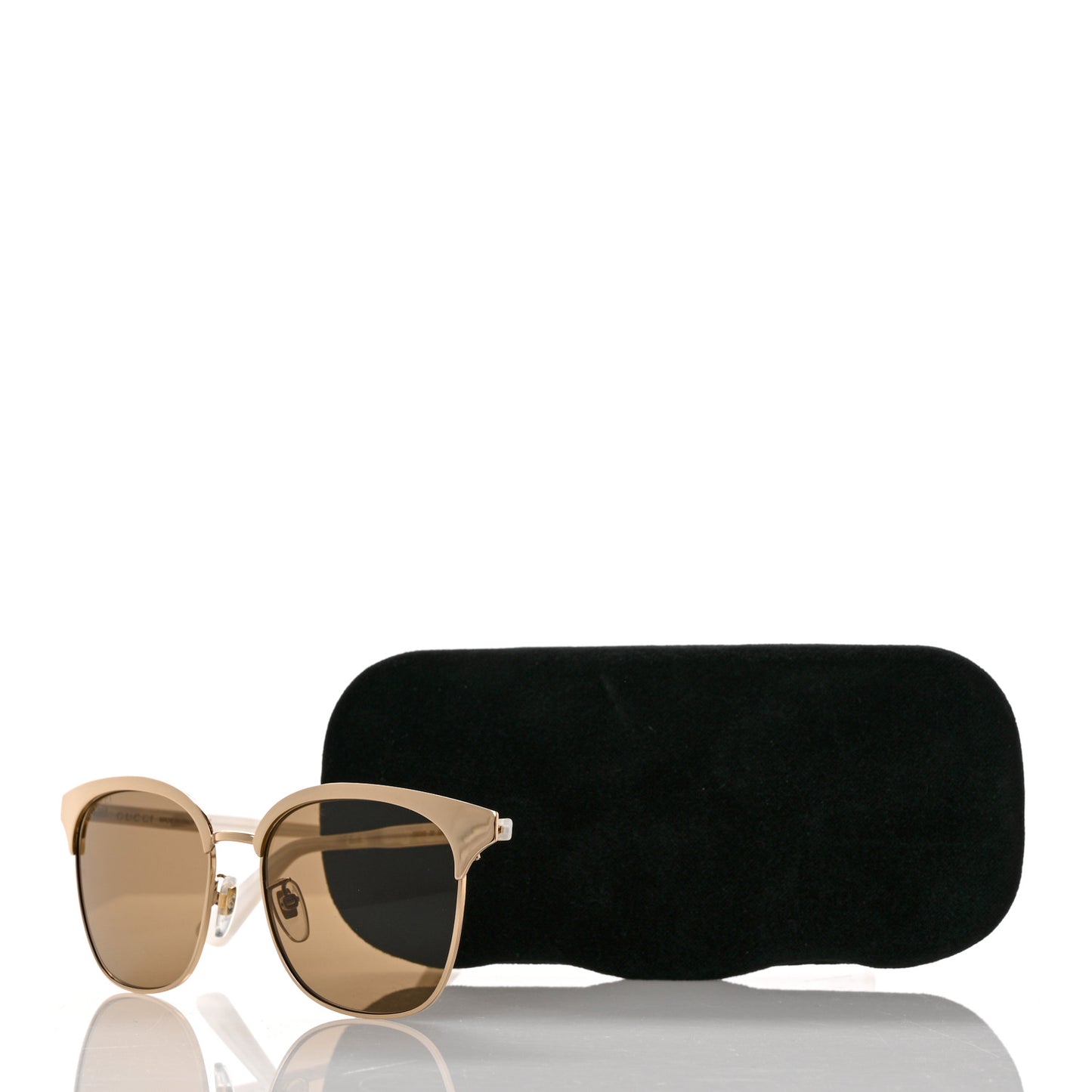 Round Metal Sunglasses GG0244S Gold
