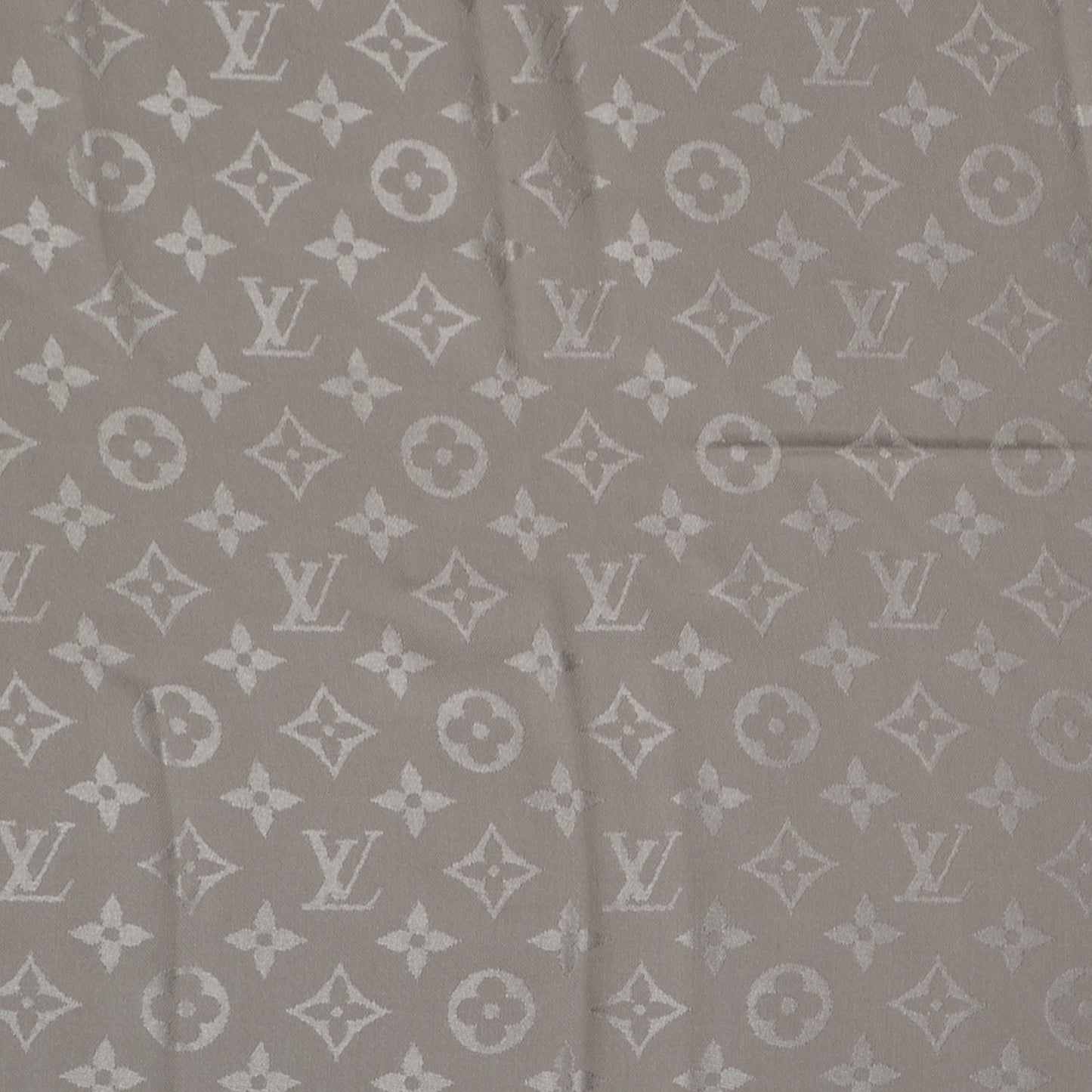 Silk Wool Monogram Shawl Beige