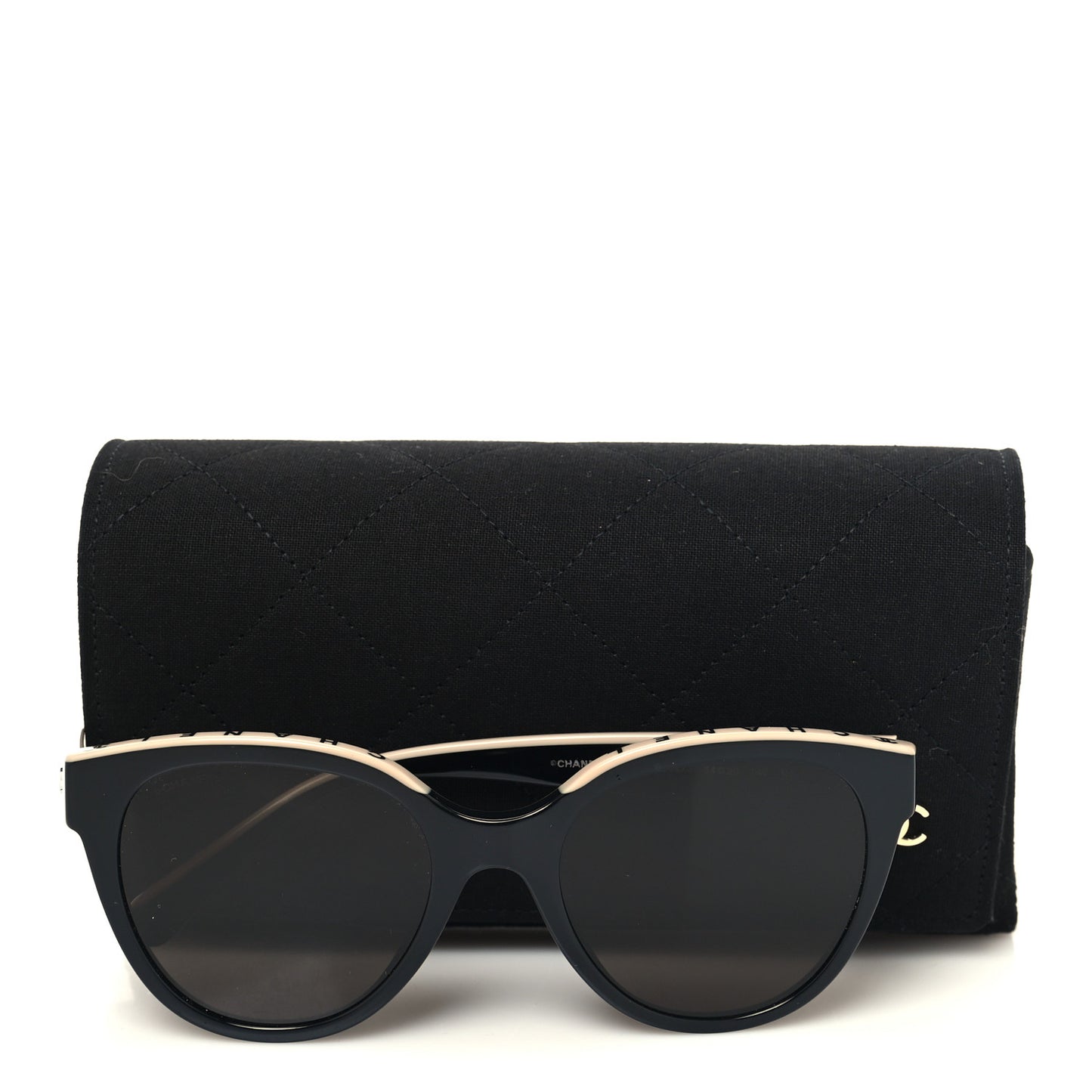 Acetate CC Butterfly Sunglasses 5414-A Black Beige