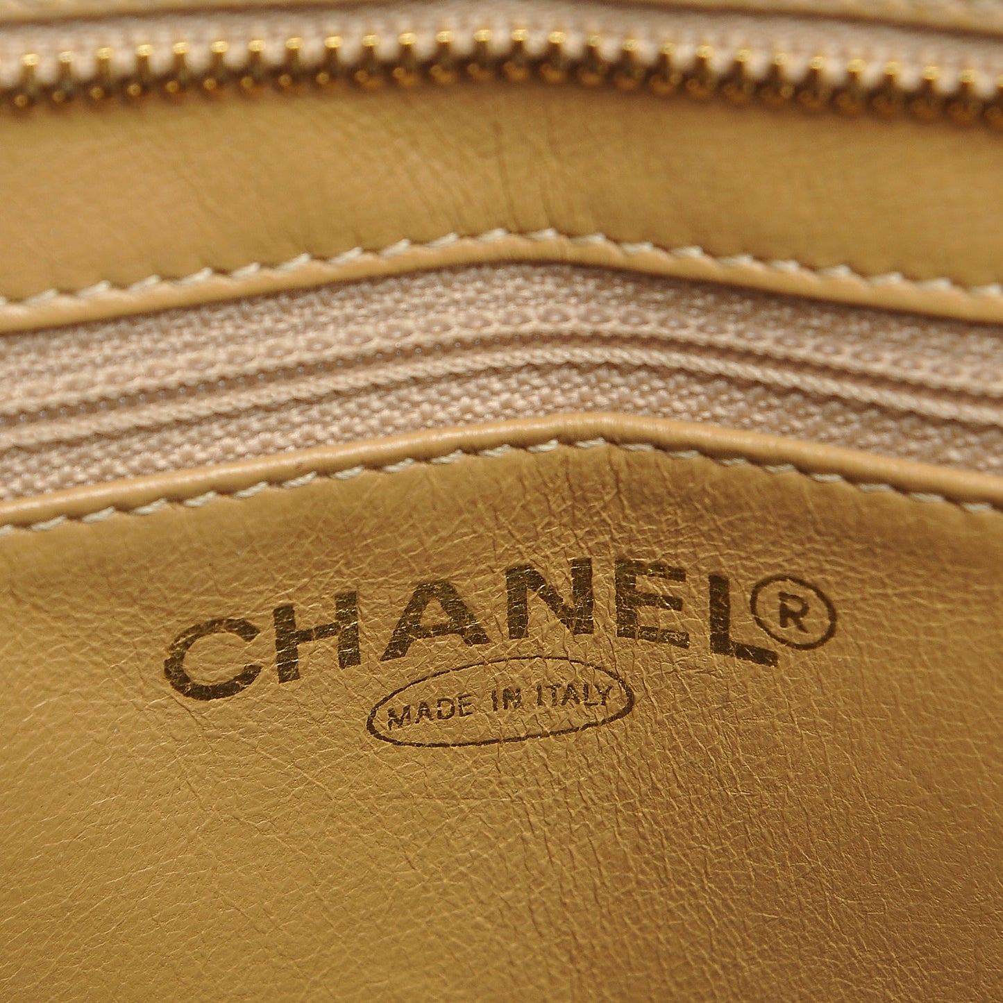 Caviar Quilted Medallion Tote Beige