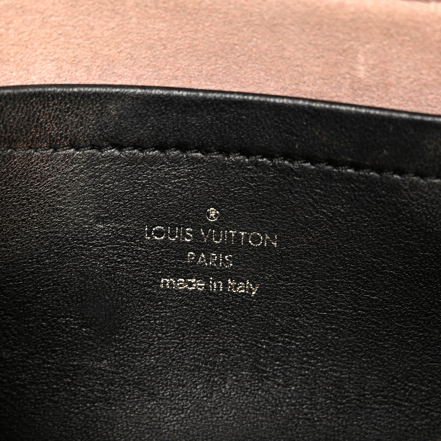 Lambskin Embossed Monogram Pochette Coussin Black