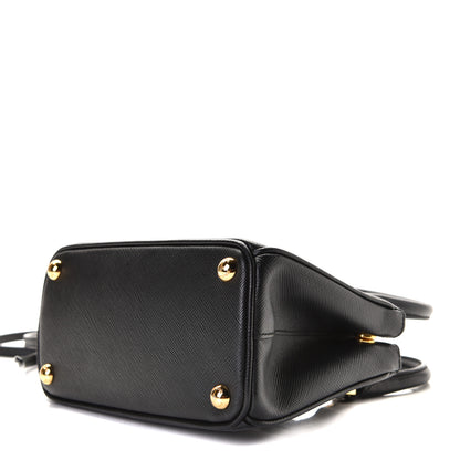 Prada Saffiano Lux Micro Galleria Double Zip Tote Black 12 of 12