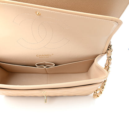 Chanel Caviar Quilted Jumbo Double Flap Beige Clair 5 of 10