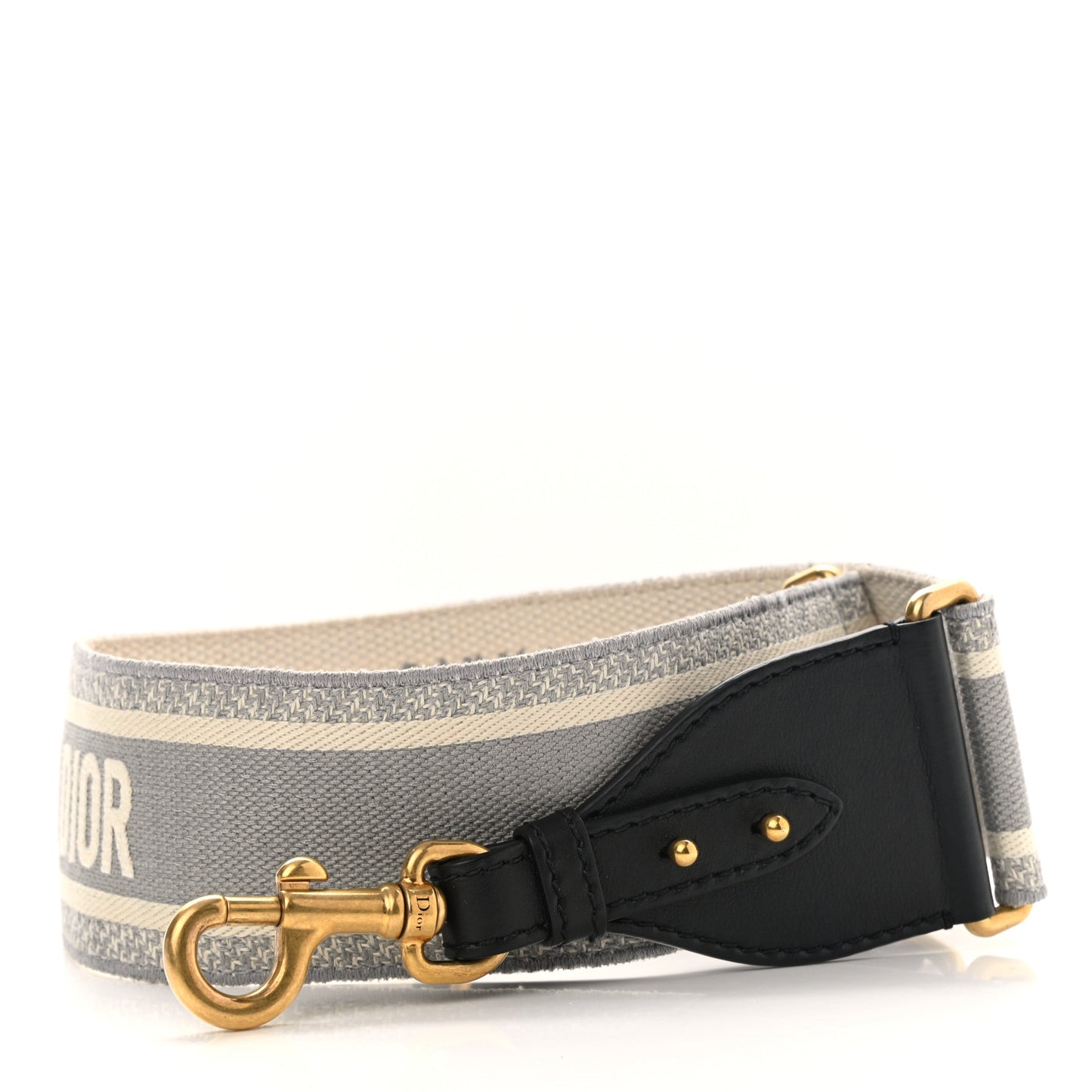 Canvas Embroidered Shoulder Strap Grey