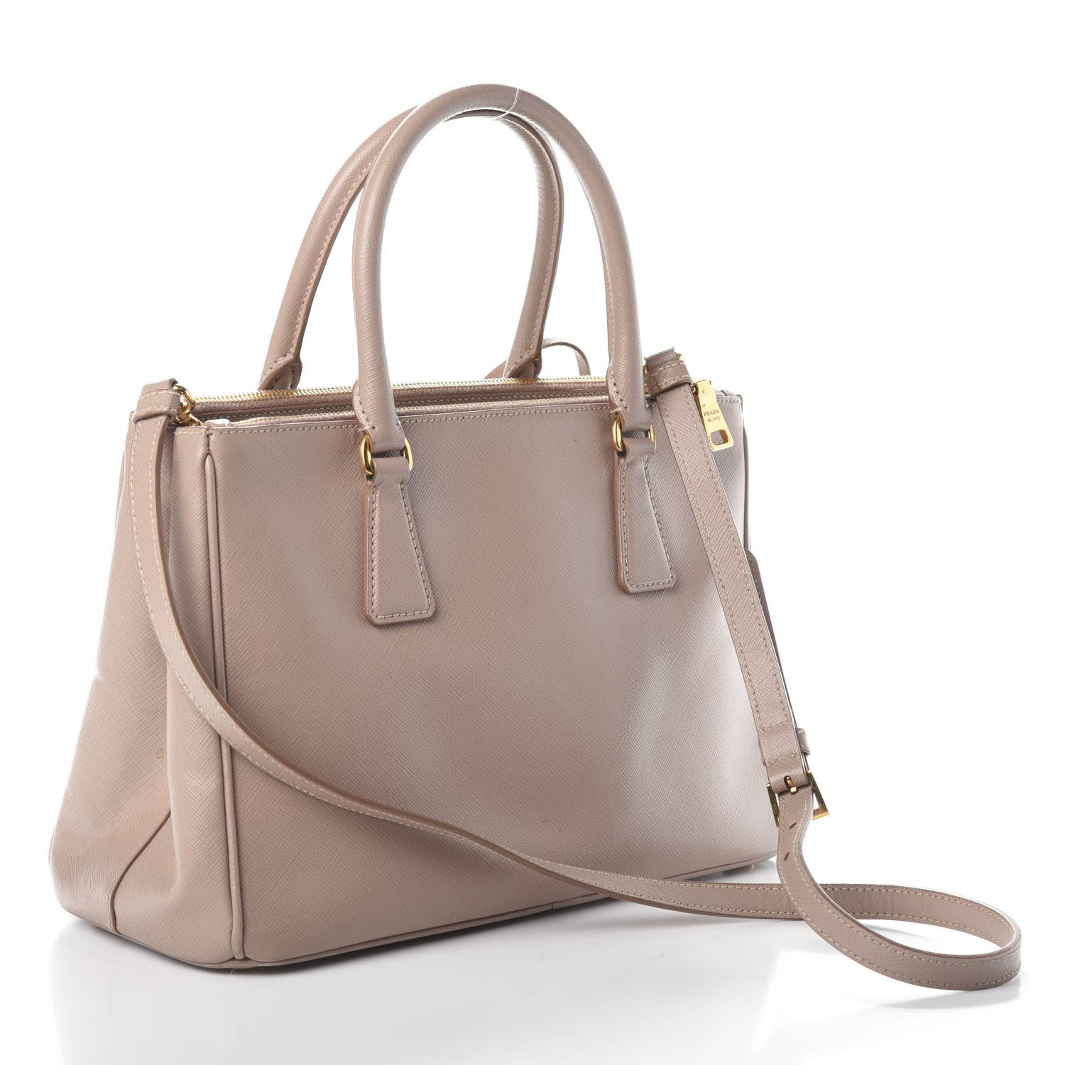Prada Saffiano Small Galleria Double Zip Tote Cammeo 4 of 10