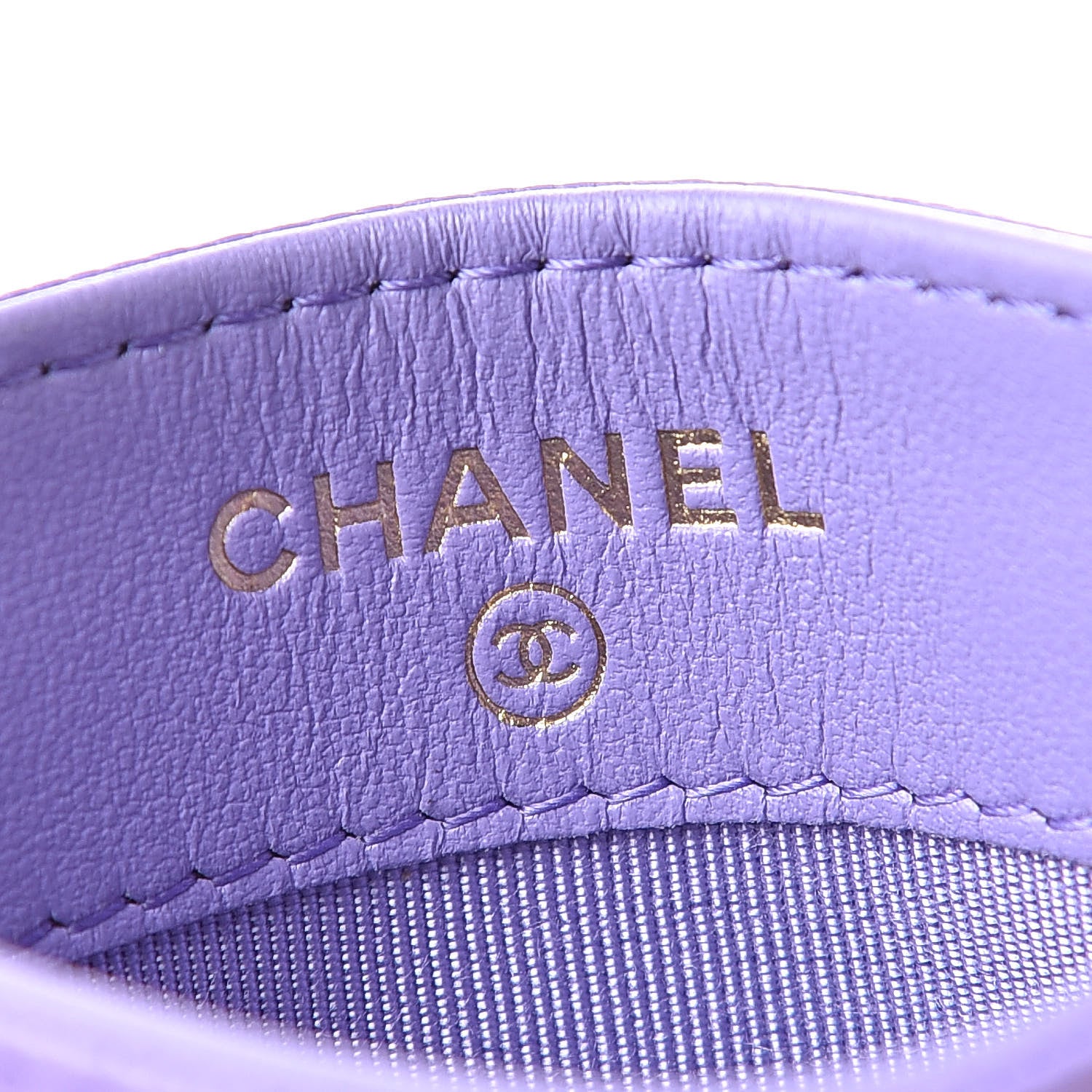 Chanel Caviar Quilted Card Holder Purple 6 of 8