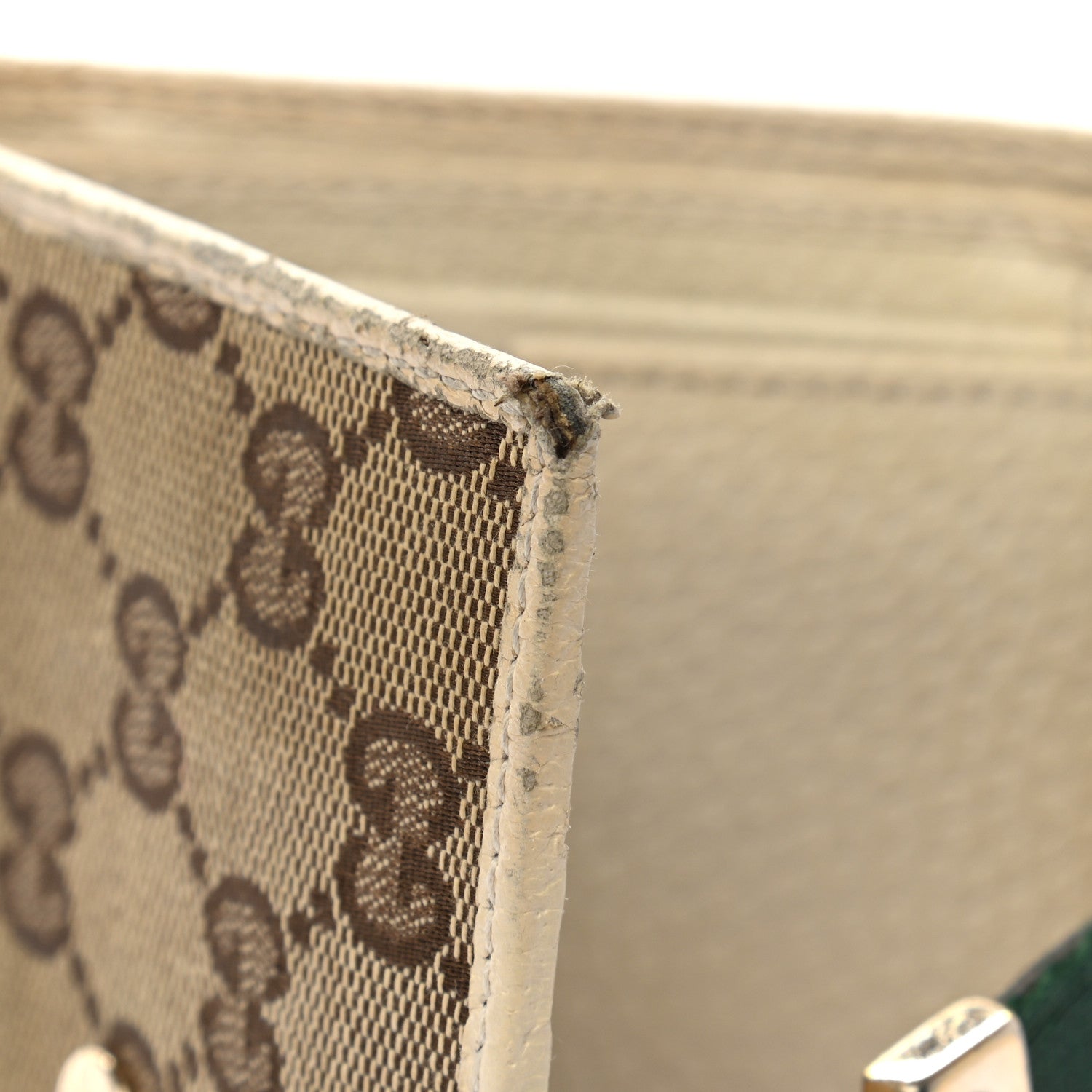 Gucci Monogram Web Ladies Web French Wallet Off White 7 of 12