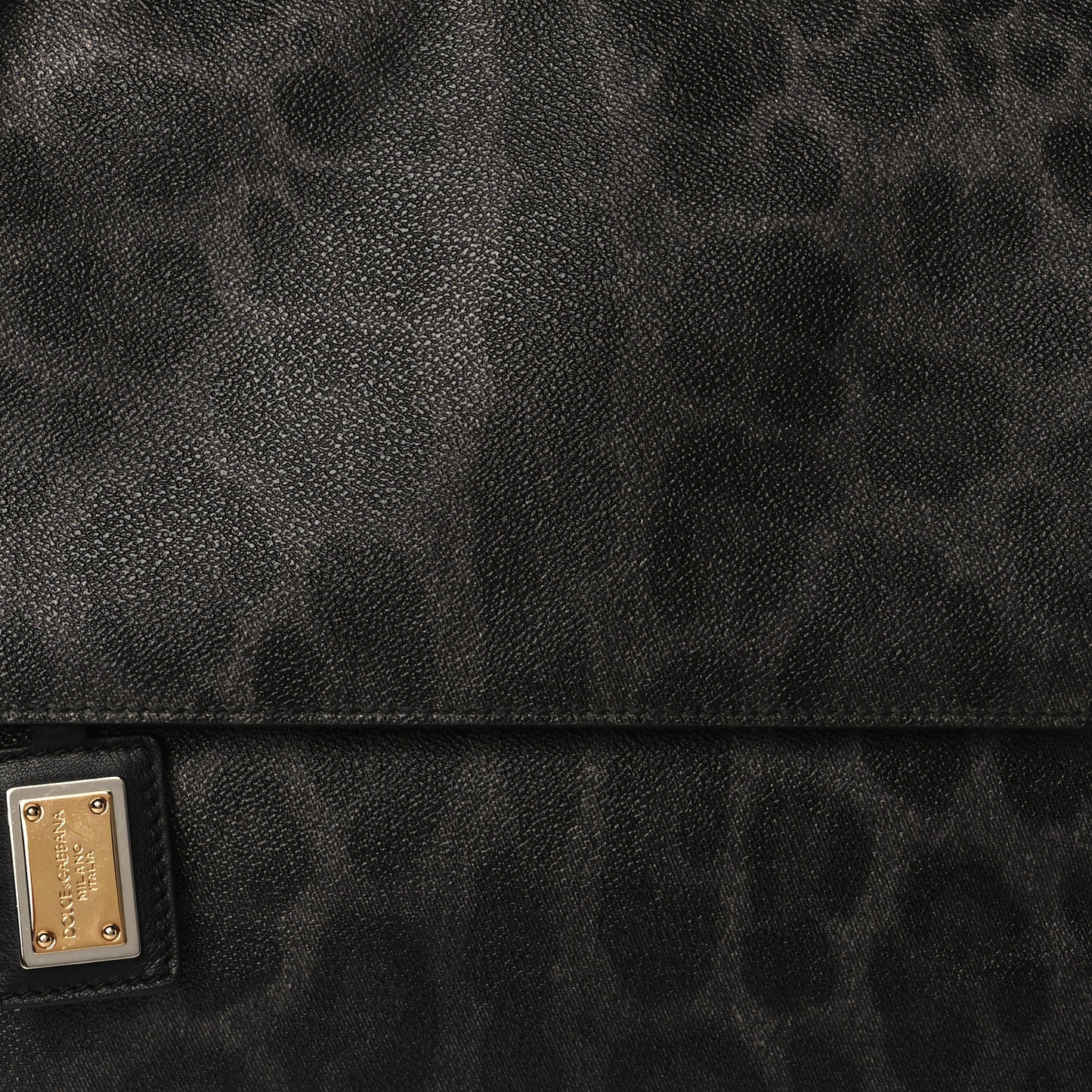 Dauphine Leopard Print Large Miss Sicily Satchel Black
