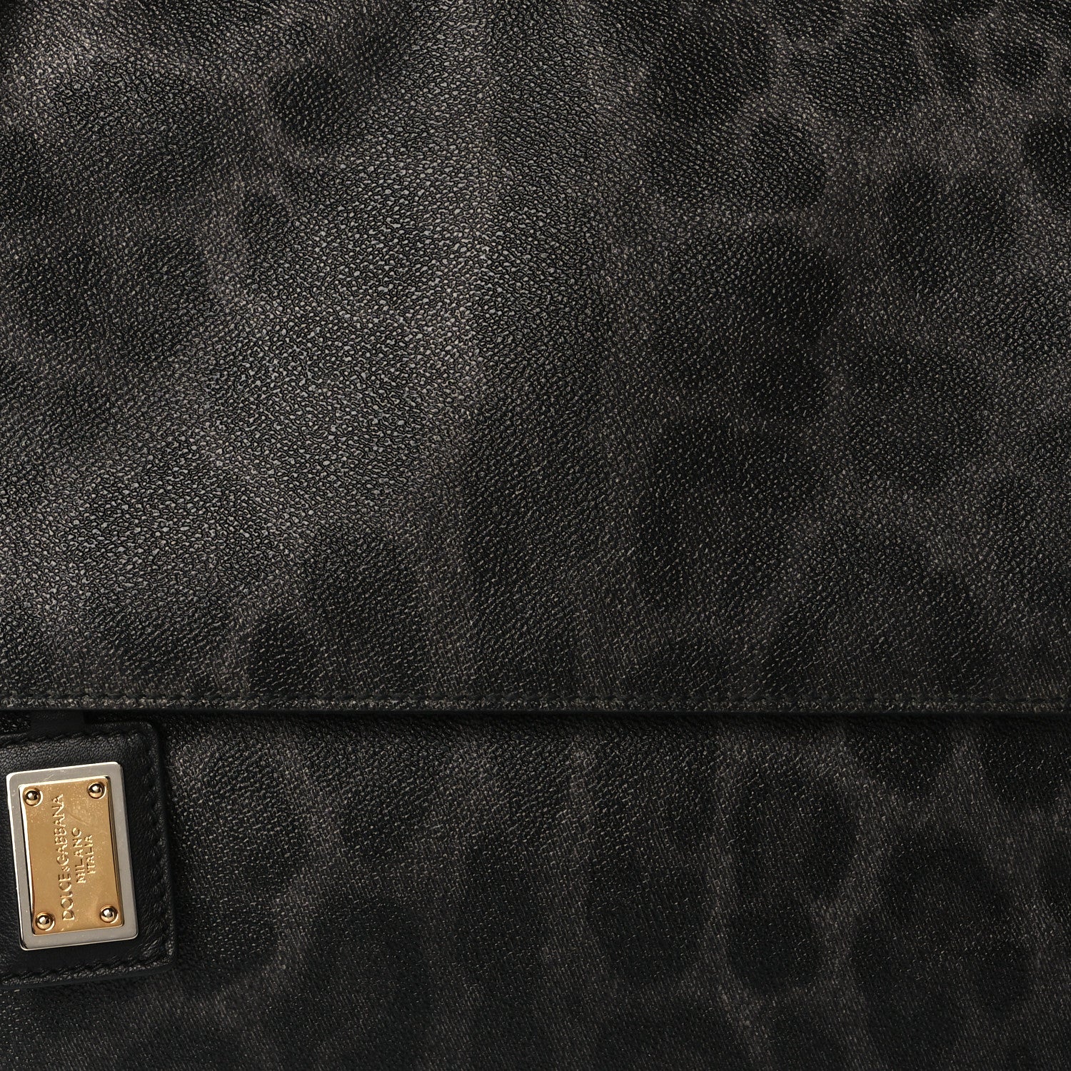Dolce & Gabbana Dauphine Leopard Print Large Miss Sicily Satchel Black 6 of 8
