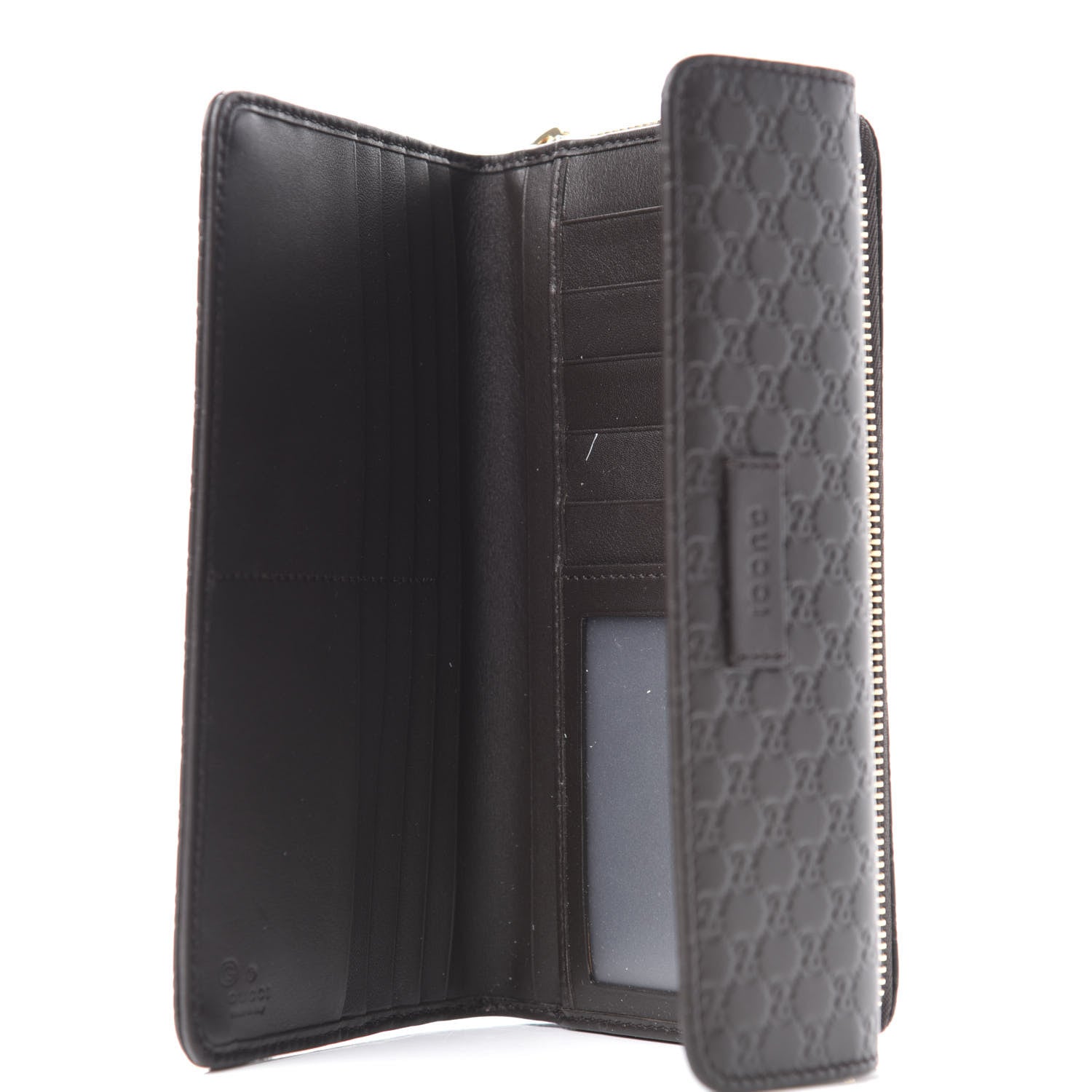 Gucci Soft Microguccissma Continental Zip Wallet Dark Brown 6 of 8