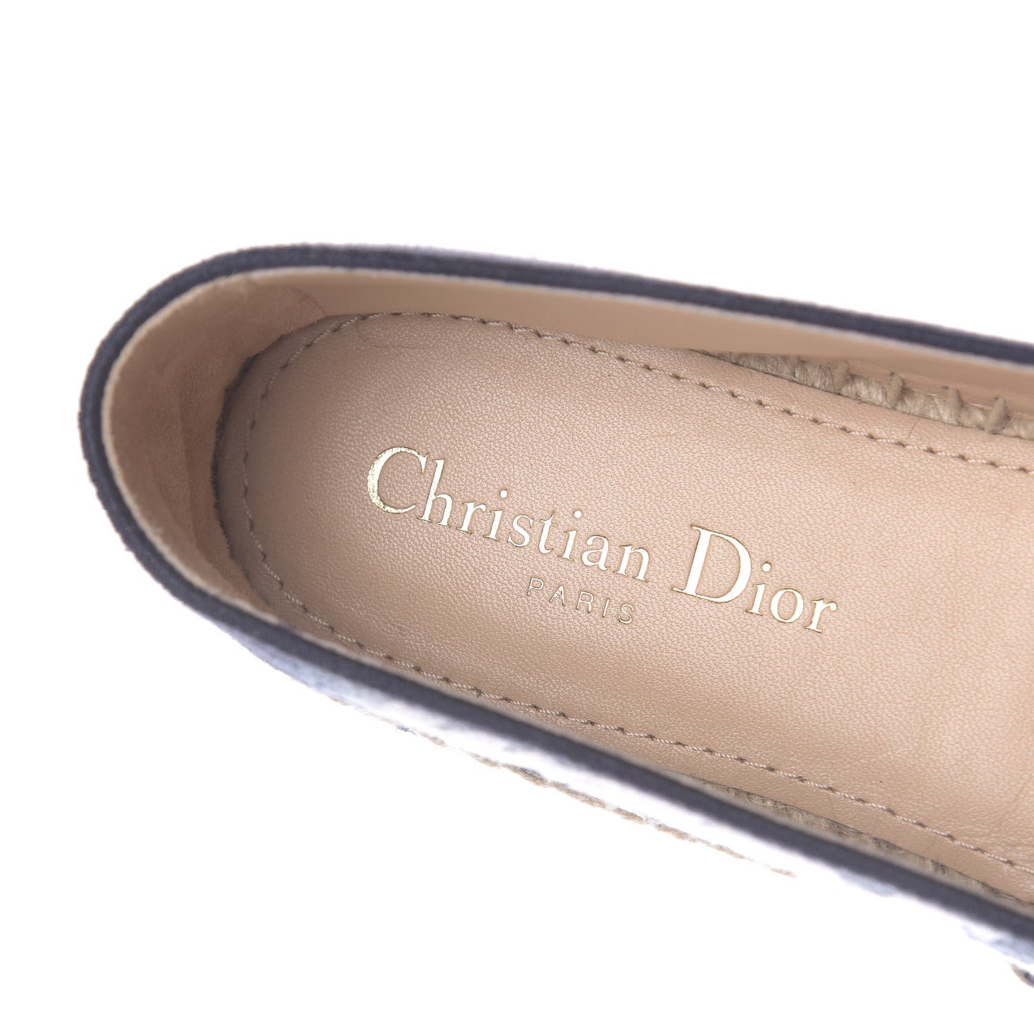 Christian Dior Canvas Tie and Dior Embroidered Granville 15mm Espadrilles 38.5 Denim 8 of 10