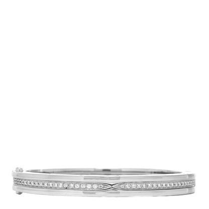 Bulgari 18K White Gold Diamond B.Zero1 Bangle Bracelet 3 of 6