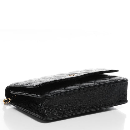 Chanel Caviar Quilted Wallet On Chain WOC Black 4 of 9