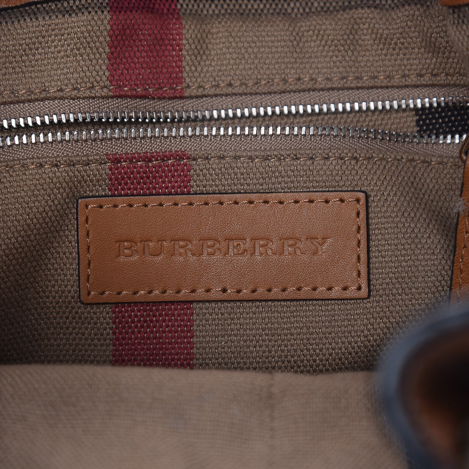 Burberry Grainy Calfskin House Check Small Maidstone Saddle Brown 7 of 14
