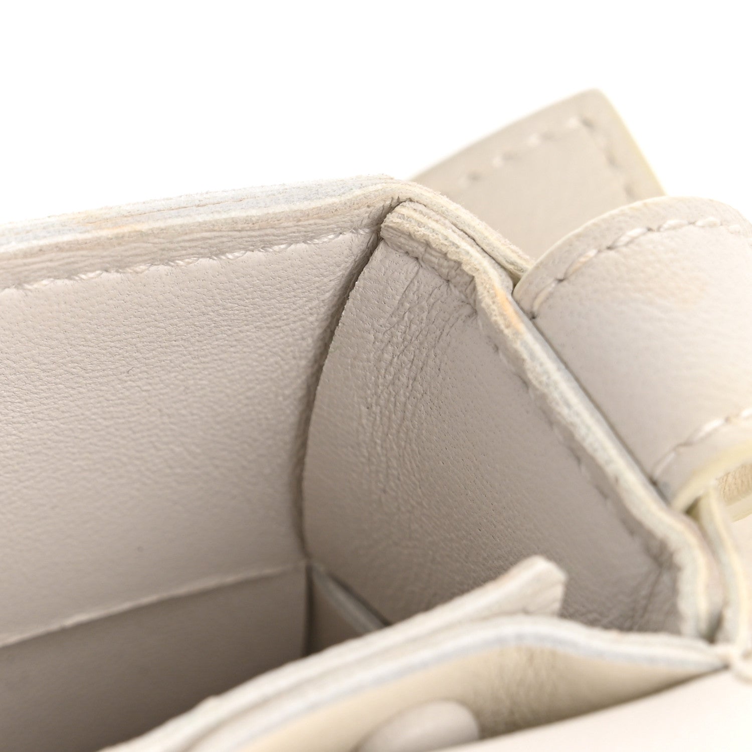 Bottega Veneta Lambskin Maxi Intrecciato Extra Mini Cassette Crossbody Bag White 9 of 11